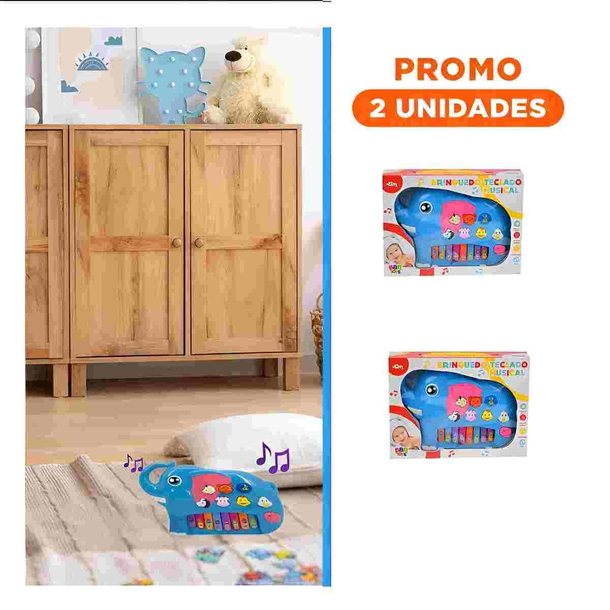 PACK2 RESISTENTE ELEFANTE MUSICAL DIDACTICO EN CAJA PARA USO SEGURO EN CASA - 1