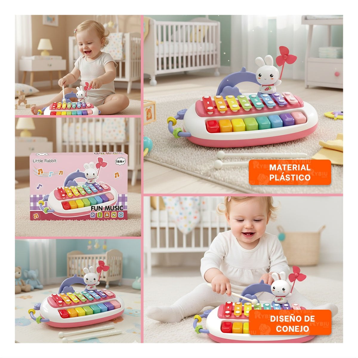 PACK2 CENTRO SONORO INFANTIL PARA JUEGO CREATIVO Y APRENDIZAJE Y+PAPEL REGALO - 3