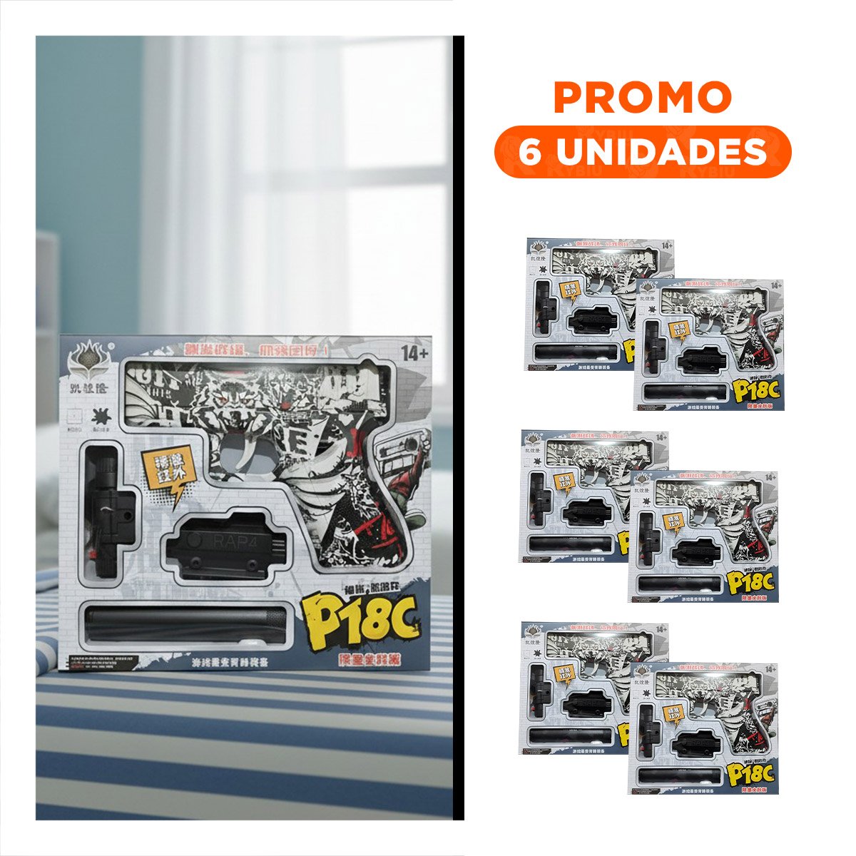 PACK6 CONJUNTO HIDROGEL SILENCIADOR CHICA PARA DIVERSION EN CASA - 1