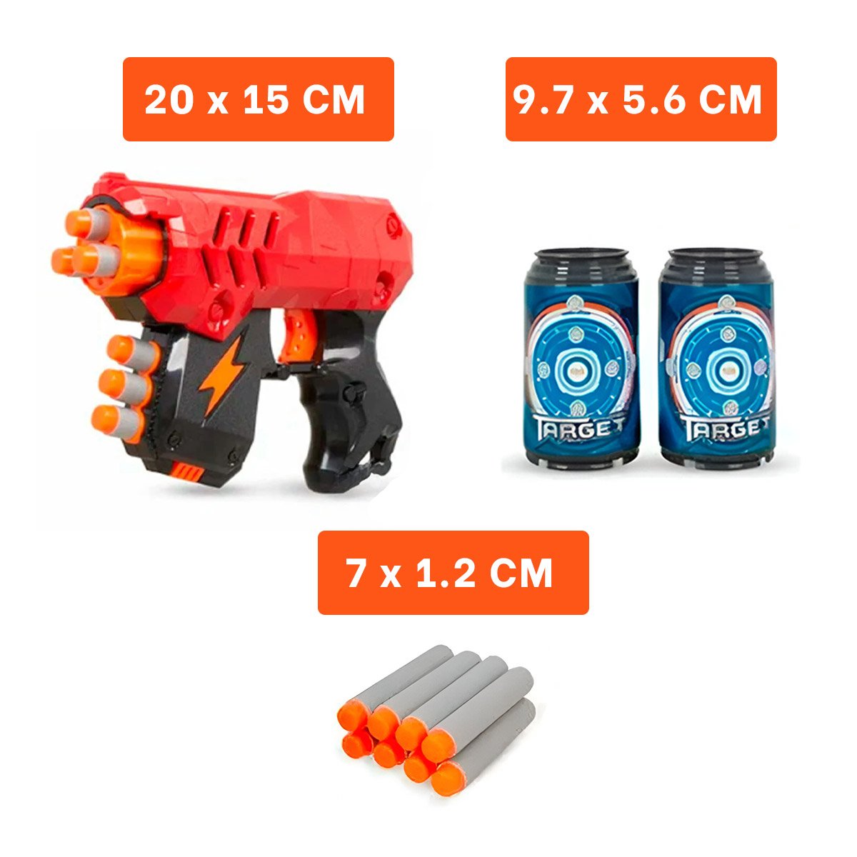PACK6 COLECCION DE LANZADORES TUMBA LATAS PARA FIESTA DE NIÑOS Y+PAPEL REGALO - 4