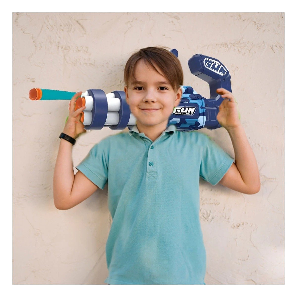 PACK2 JUGUETE LANZA DARDOS AZUL PARA NIÑOS ALEGRE Y COLORIDO - 3