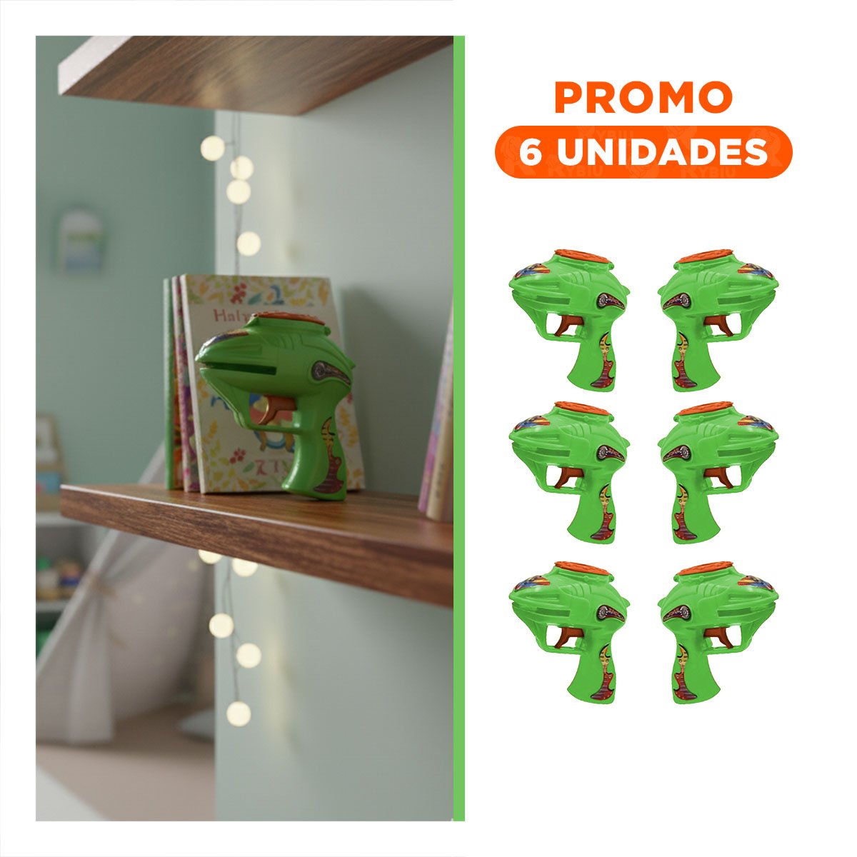 PACK6 PROPUESTA DE JUEGO LANZA DARDOS VERDE EN BLISTER - 1