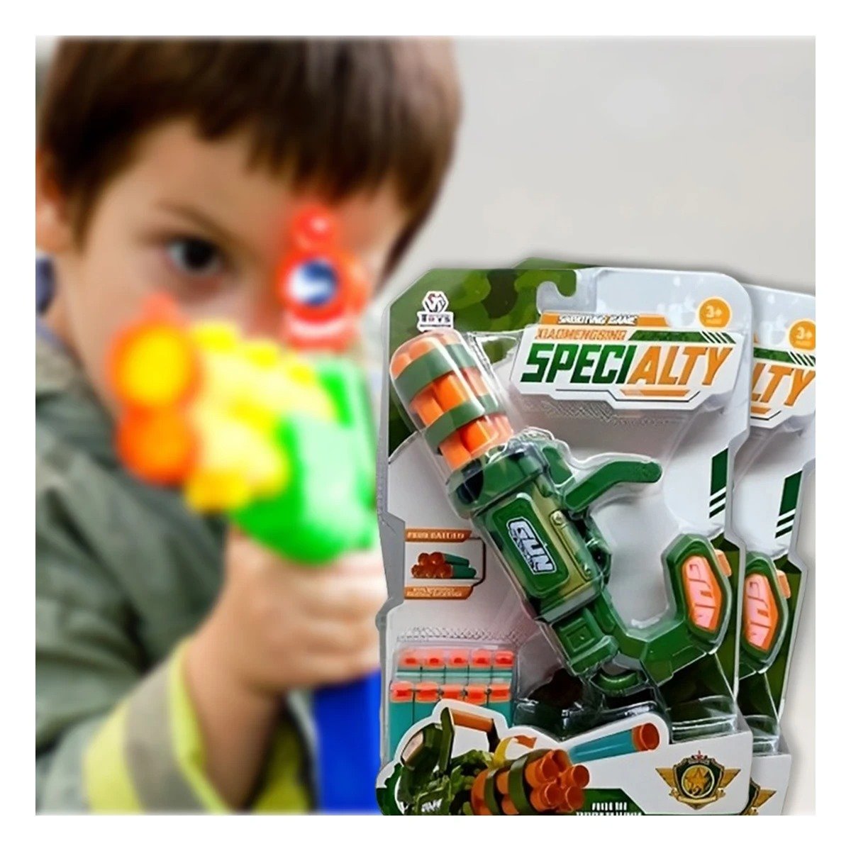 PACK2 JUEGO DE PUNTERIA LANZA DARDOS VERDE PARA NIÑOS COLORIDO Y CREATIVO - 2