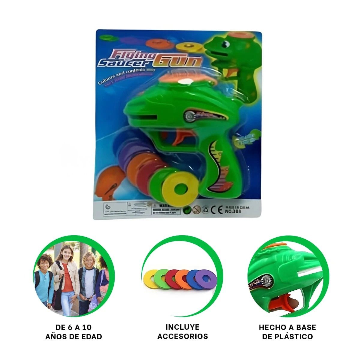 PACK2 OPCION RECREATIVA LANZA DARDOS VERDE EN BLISTER - 2