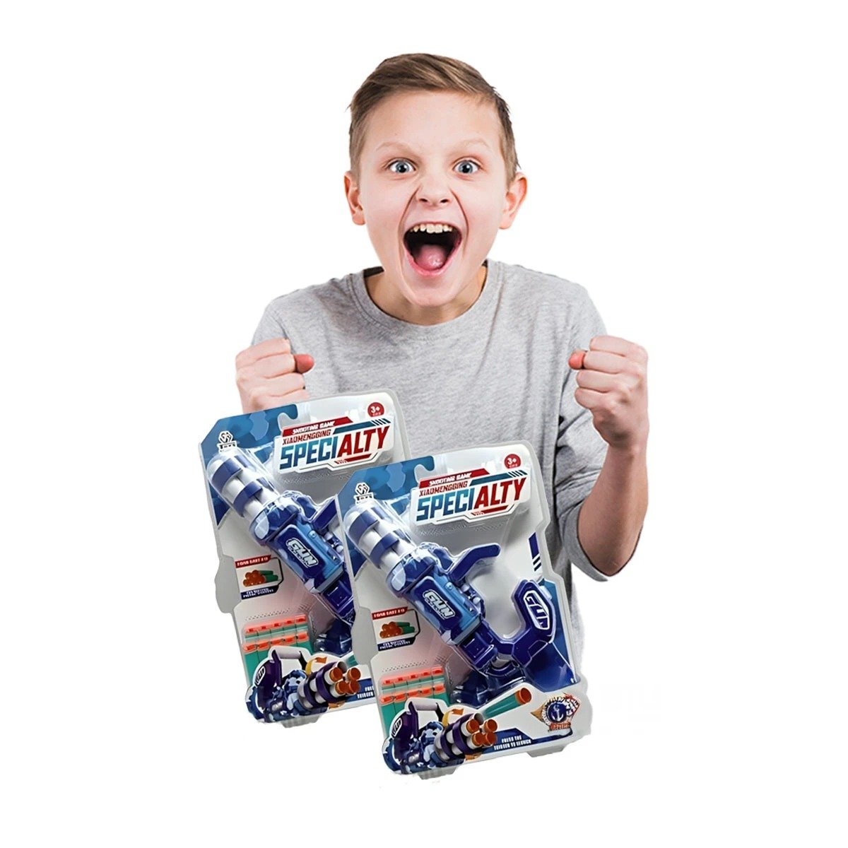 PACK4 SET DE JUEGO LANZA DARDOS AZUL PARA NIÑOS COLORIDO Y DIVERTIDO Y+PAPEL REGALO - 3