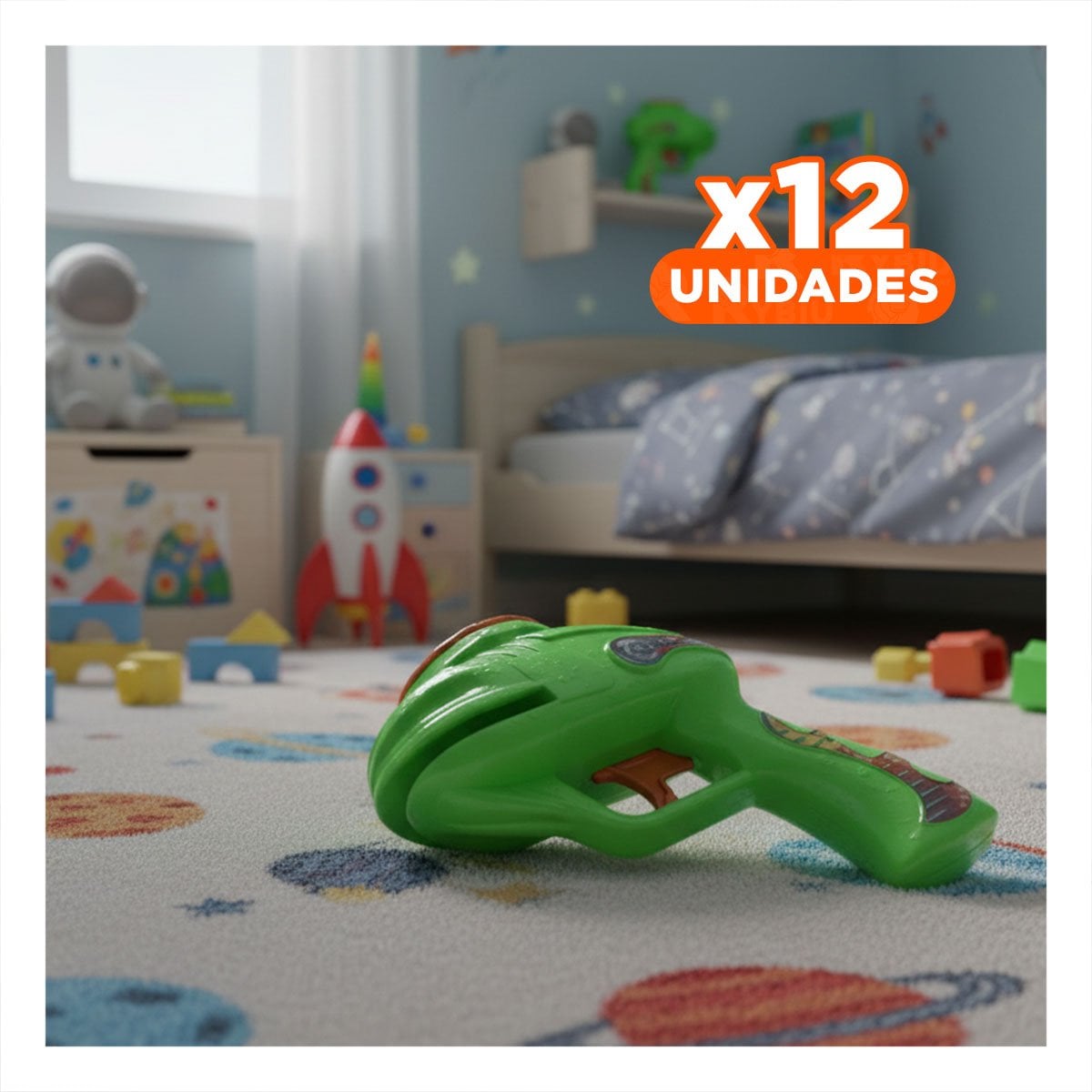 PACK12 OPCION DE JUEGO LANZA DARDOS VERDE EN BLISTER - 1