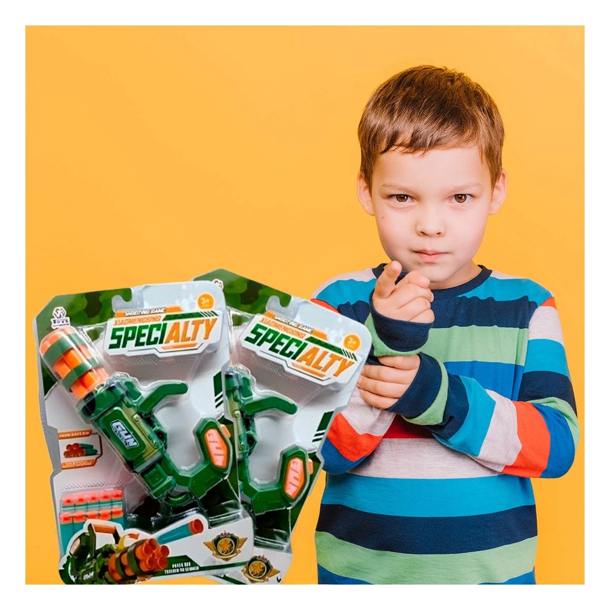 PACK12 JUGUETE LANZA DARDOS VERDE PARA NIÑOS COLORIDO Y MOTIVACION Y+PAPEL REGALO - 3