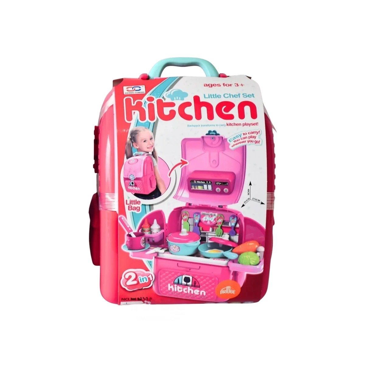 PACK2 COMBO DE COCINA INFANTIL CON ACCESORIOS EN MALETA PARA NIÑOS Y+REGALO STICKER - 2