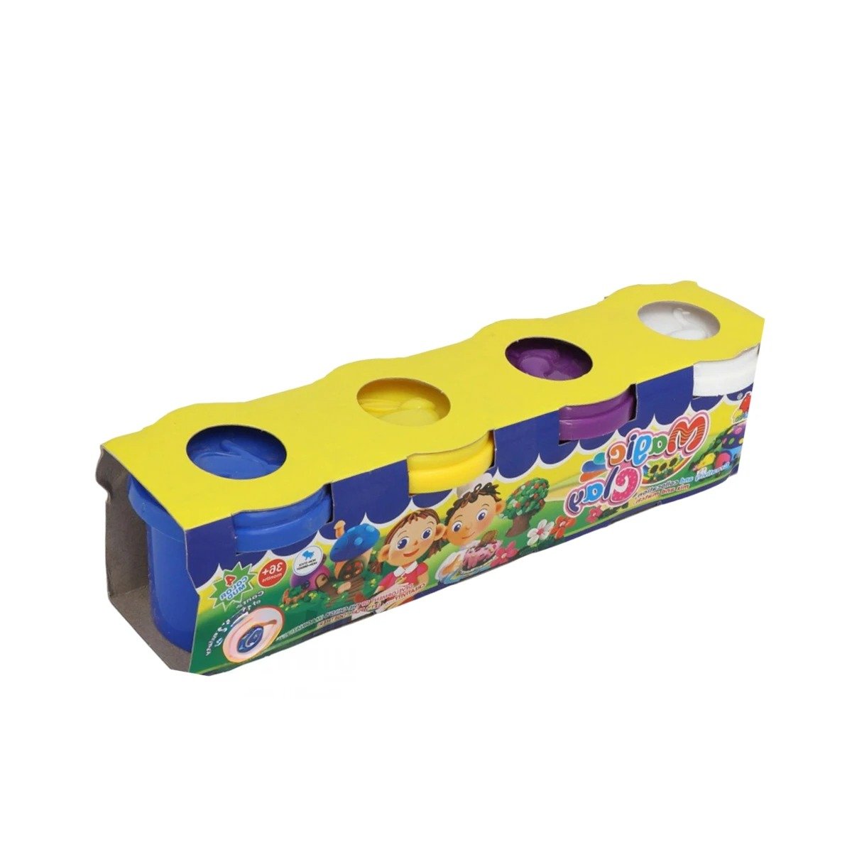 PACK4 COMBO DE PLASTILINA X4 EN VASOS DE COLORES PARA ARTE Y CREATIVIDAD Y+PAPEL REGALO - 3