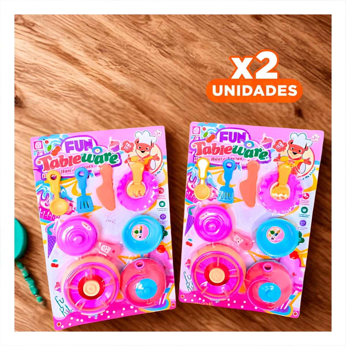 PACK2 REUNION FAMILIAR CON SET DE COCINA Y UTENSILIOS Y+REGALO STICKER - 1