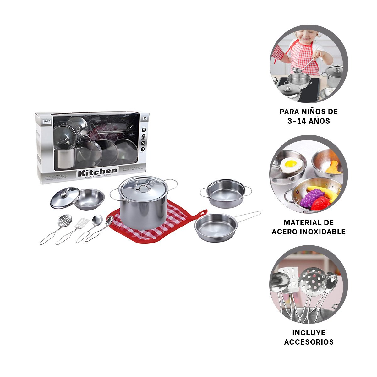 SET DE COCINA CON ACCESORIOS PARA DIVERSION INFANTIL - 3