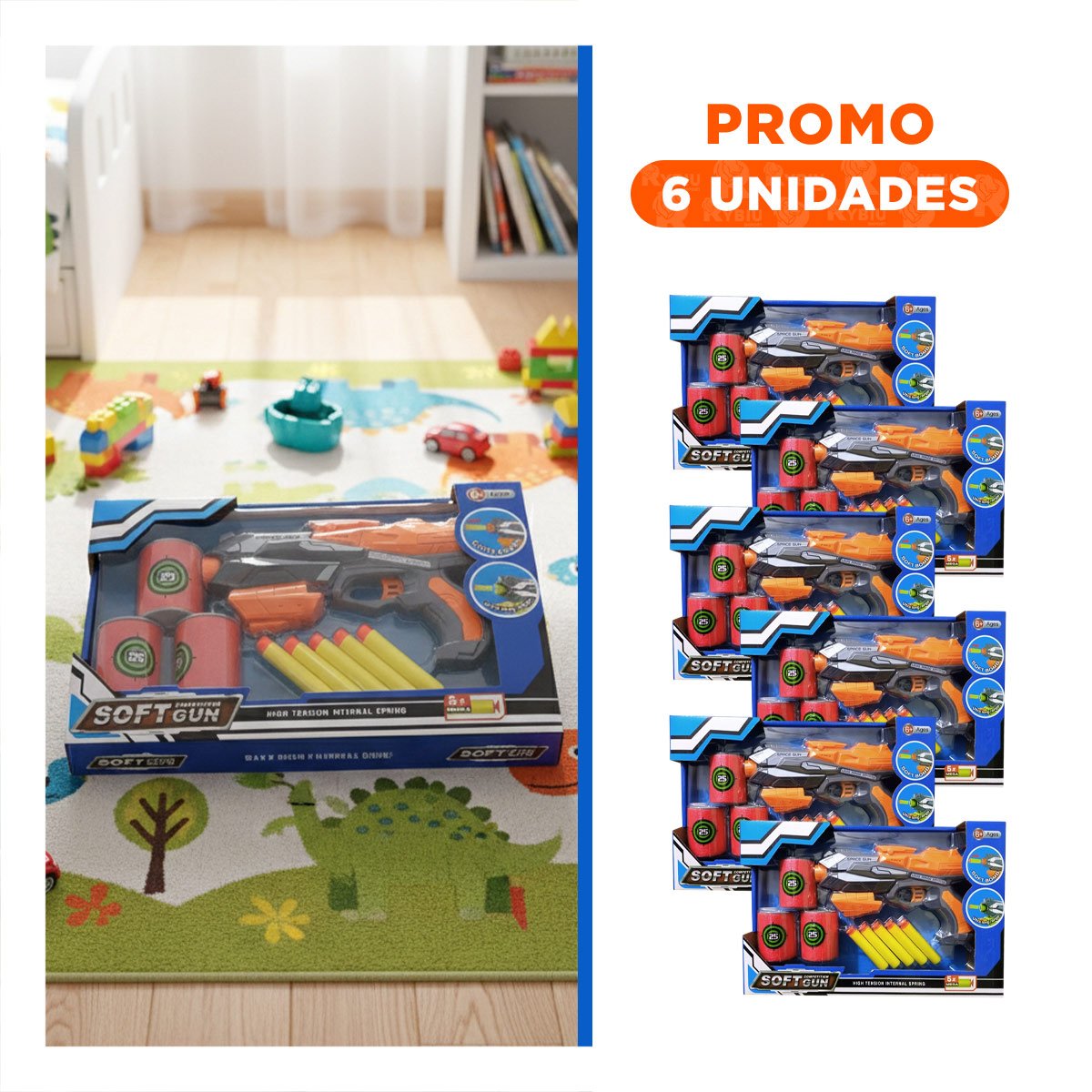 PACK6 SET RECREATIVO DE DARDOS CON OBJETIVOS PARA RETOS EN CASA - 1