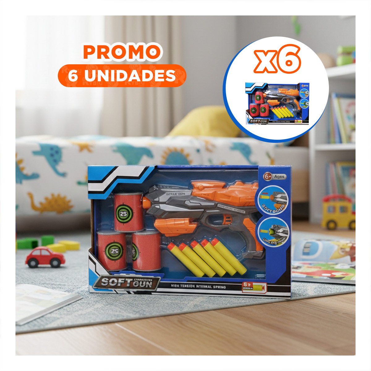 PACK6 PACK RECREATIVO DE DARDOS CON OBJETIVOS PARA DIVERSION COMPARTIDA Y+REGALO STICKER - 1