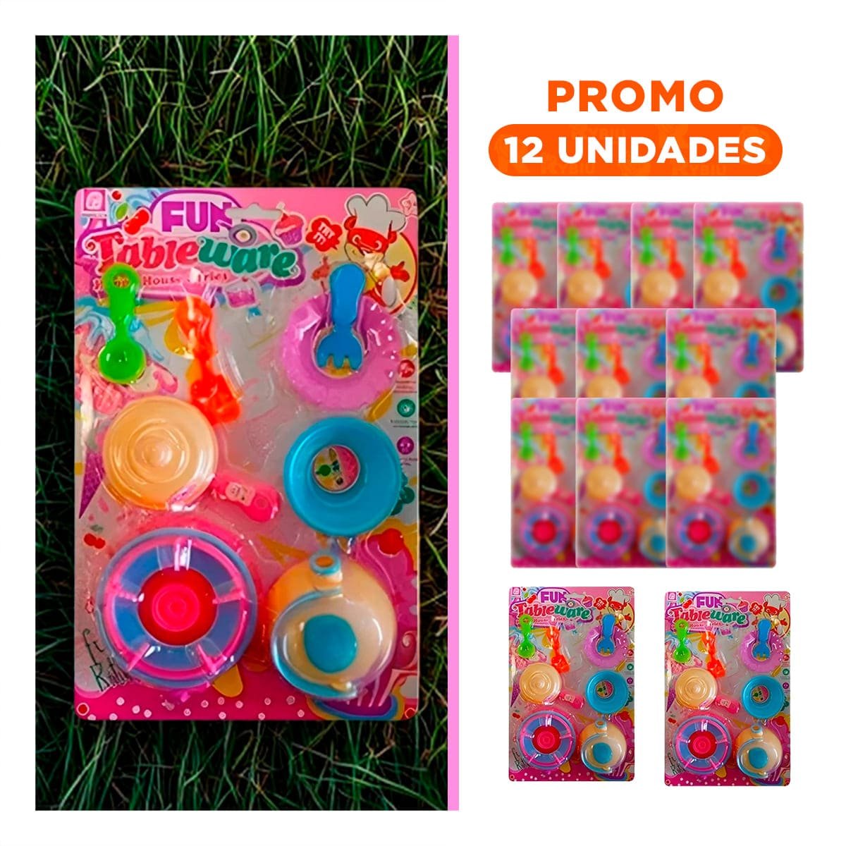 PACK12 KIT DE COCINA CON UTENSILIOS Y TETERA Y+REGALO STICKER - 1