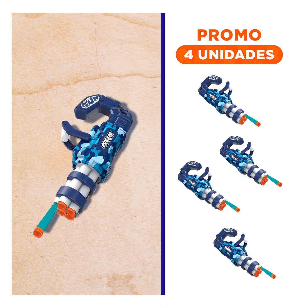 PACK4 KIT DE JUEGO LANZA DARDOS AZUL PARA NIÑOS CREATIVO Y ALEGRE Y+REGALO STICKER - 1