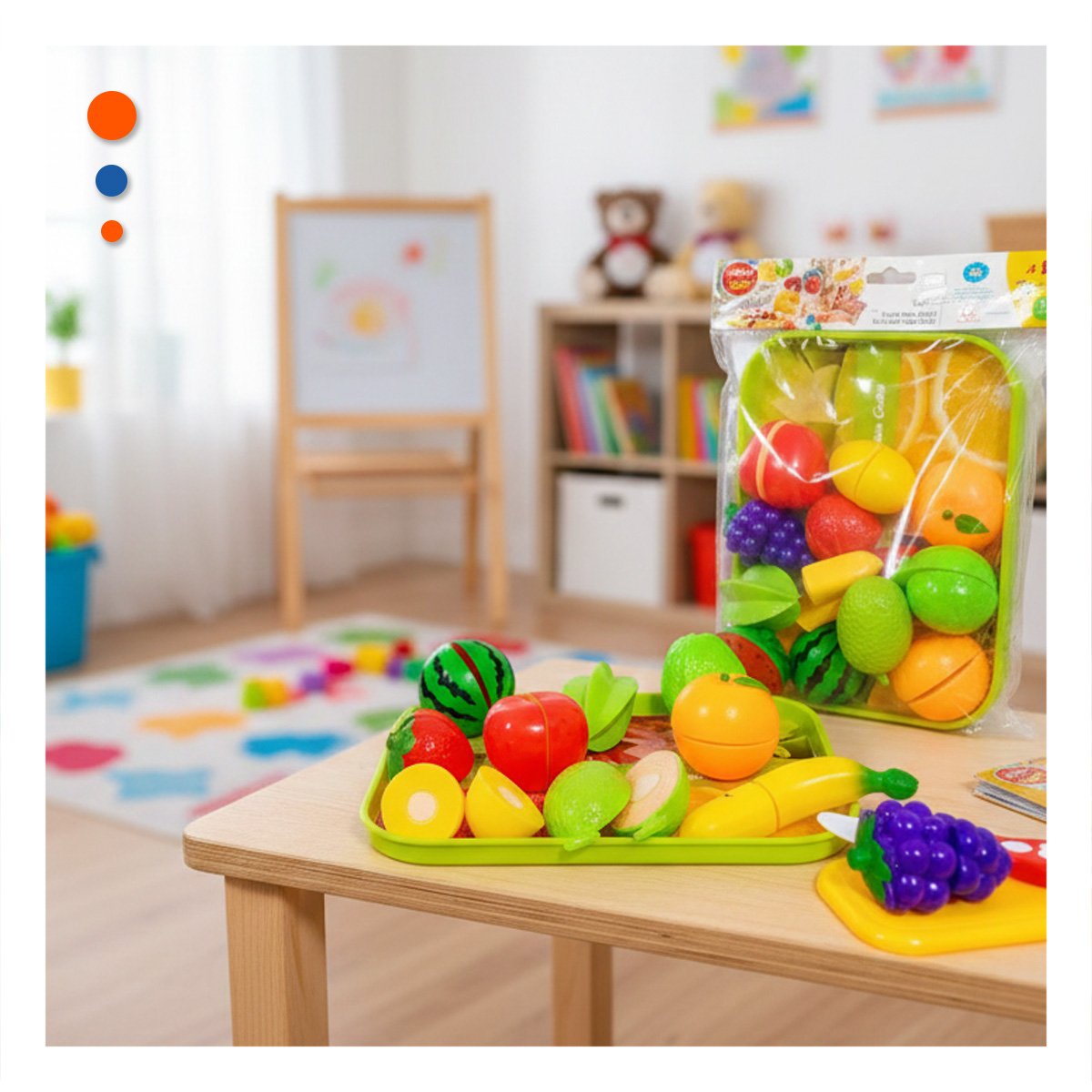 PACK2 ACCESORIO COCINA DE FRUTAS PARA CORTAR CON BANDEJA Y TABLA PARA PICAR - 2