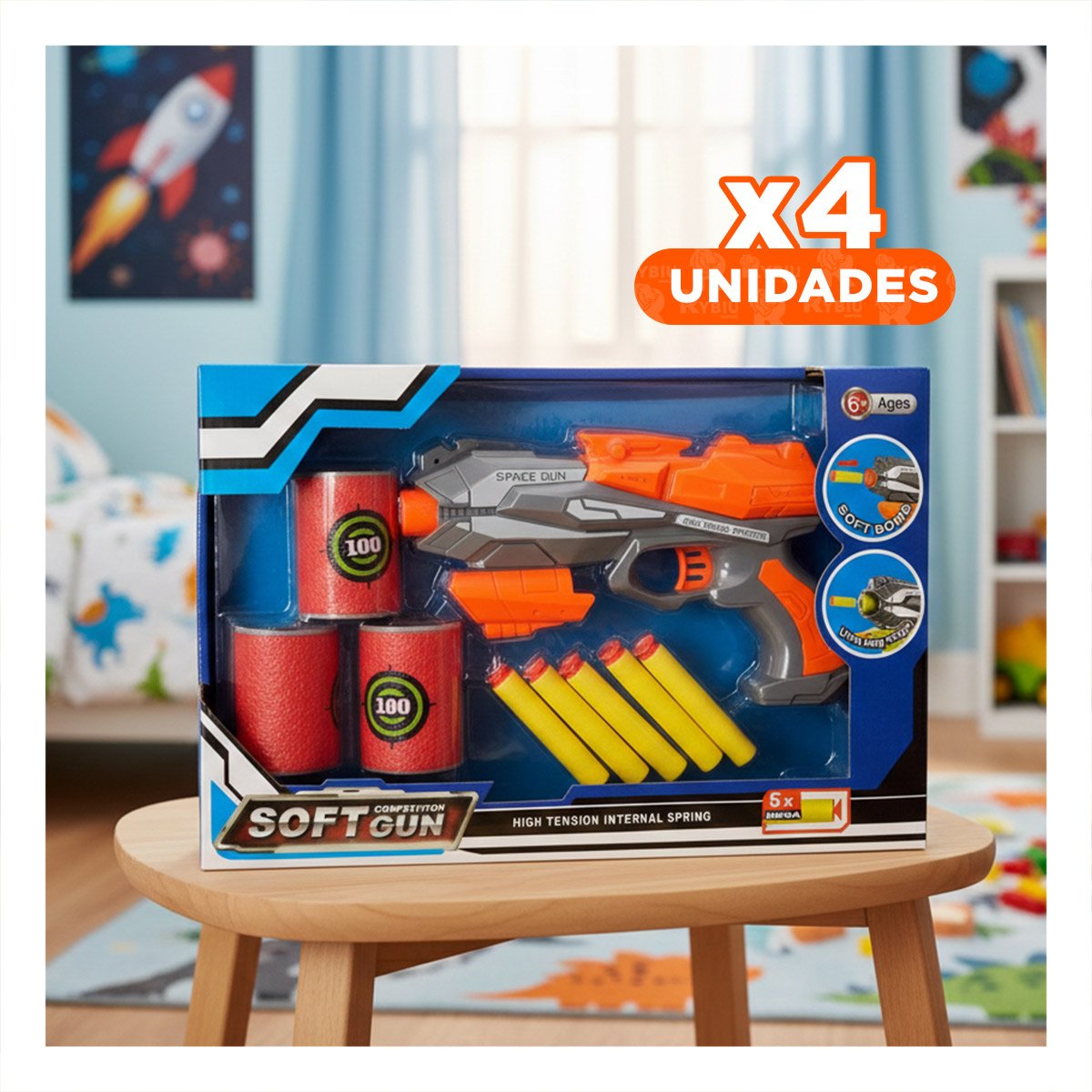 PACK4 PROPUESTA DE DARDOS CON LATAS PARA ACTIVIDADES DE PUNTERIA - 1