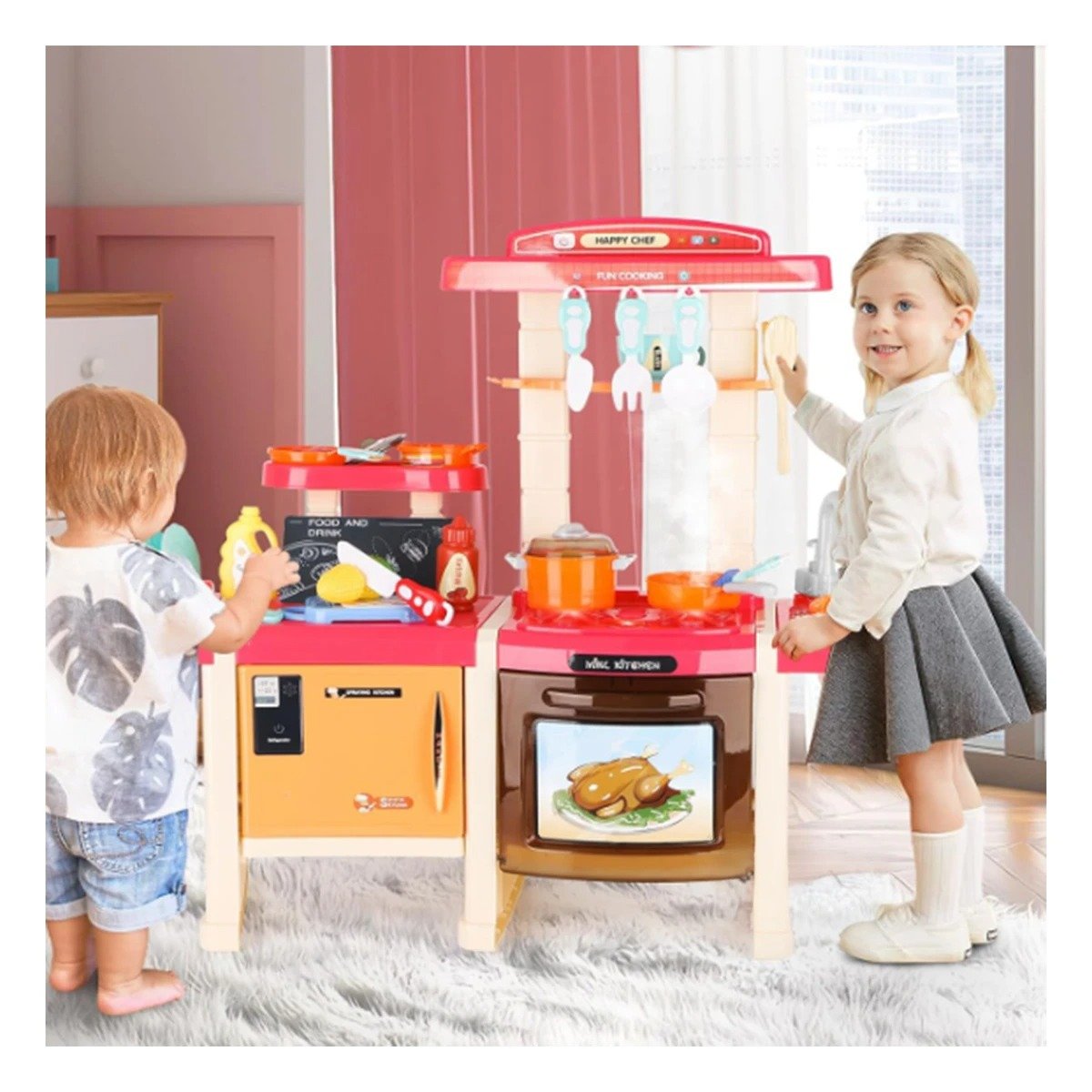 PACK2 JUEGO CREATIVO DE COCINA CON PIEZAS PARA USO INFANTIL Y+REGALO STICKER - 3
