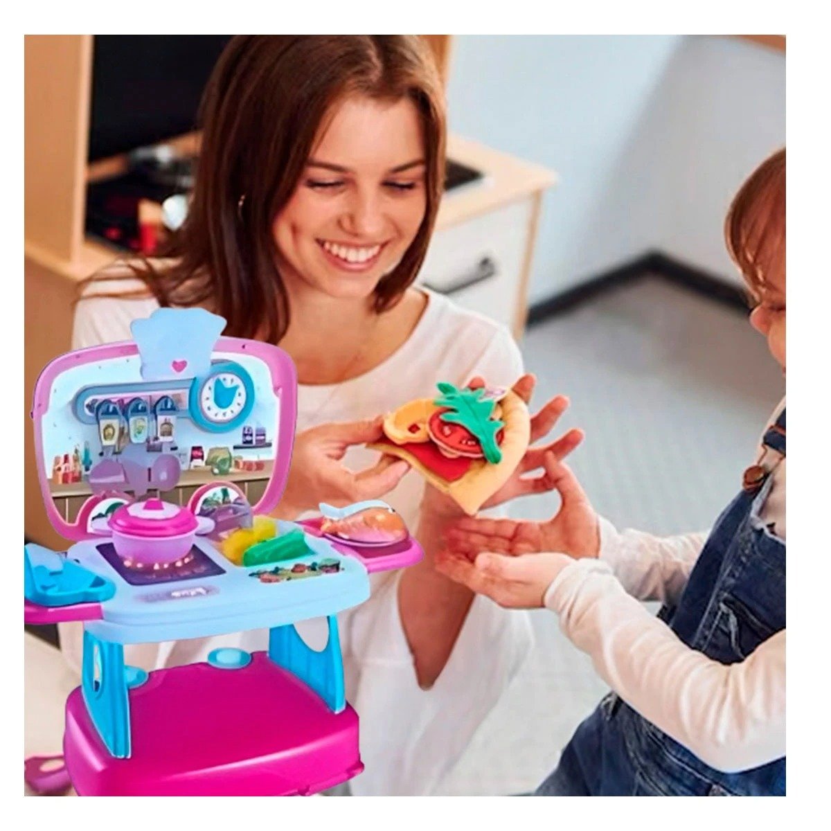 PACK2 PAQUETE FAMILIAR CON SET DE COCINA MALETA EN CAJA Y+REGALO STICKER - 5