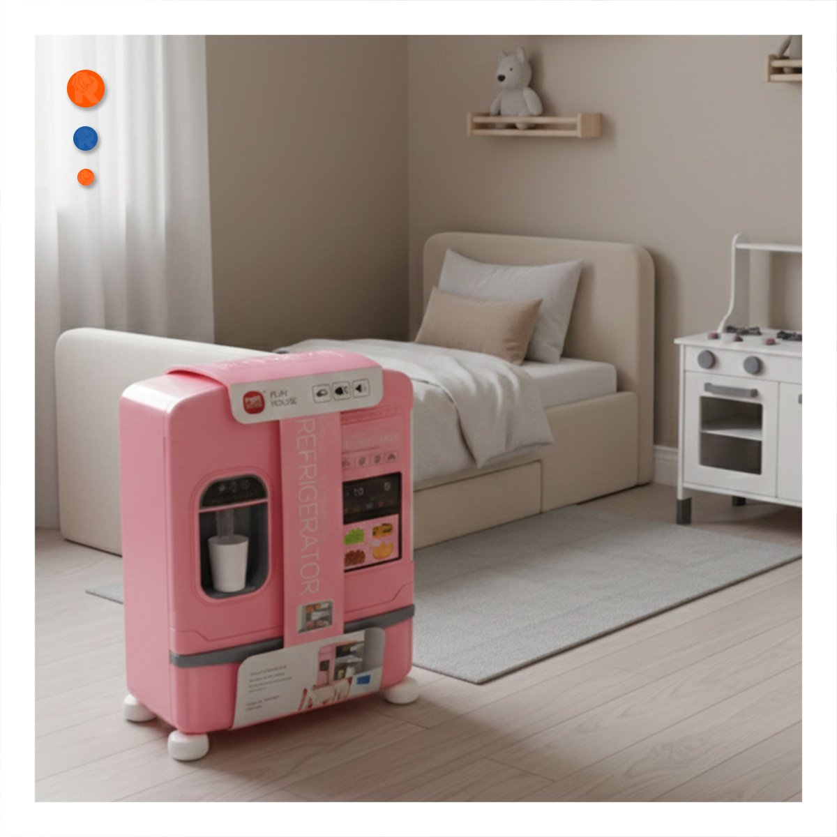 JUEGO DE REFRIGERADOR INFANTIL PARA CASA CON DINAMICA DE ROL CREATIVA - 1