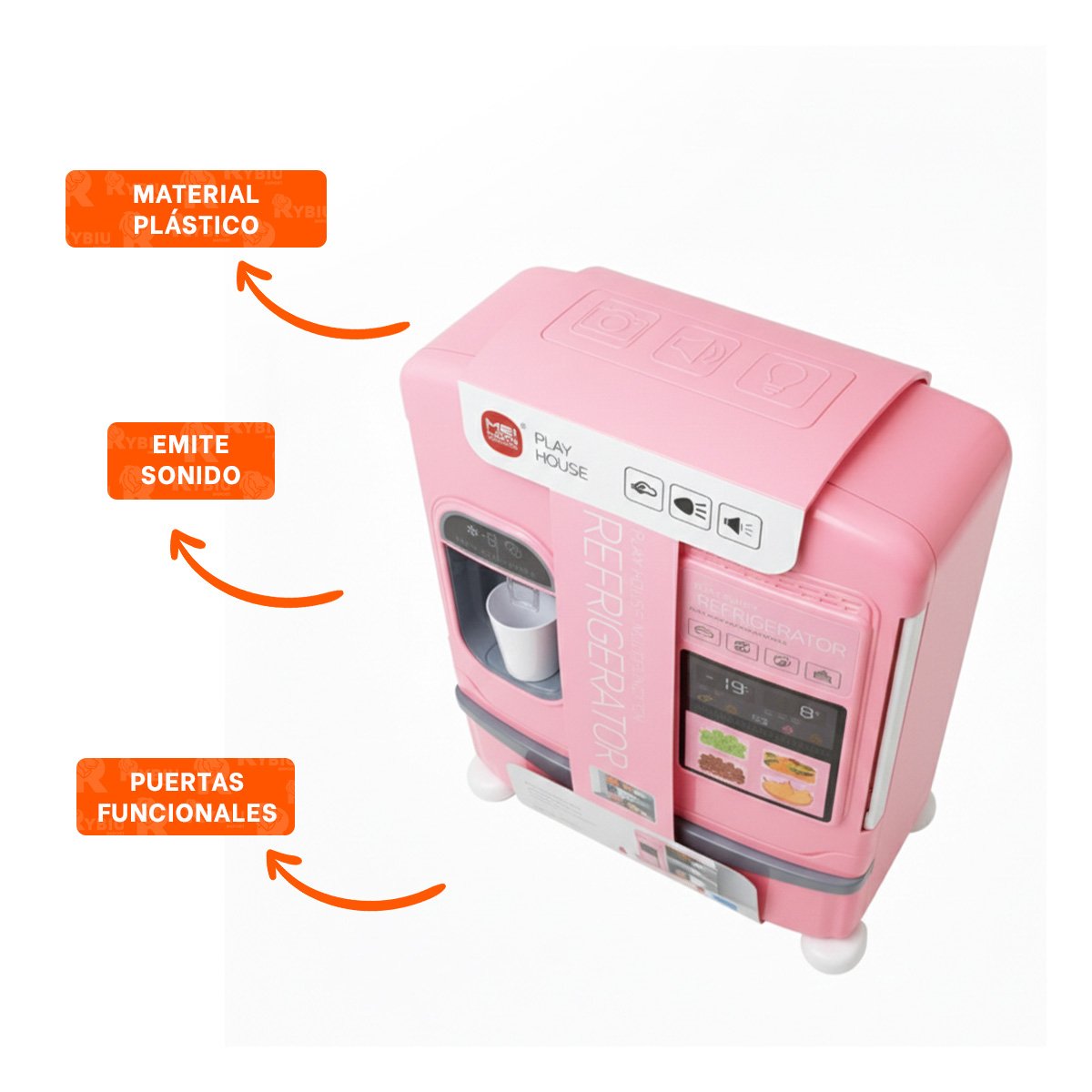 JUEGO DE REFRIGERADOR INFANTIL PARA CASA CON DINAMICA DE ROL CREATIVA - 3