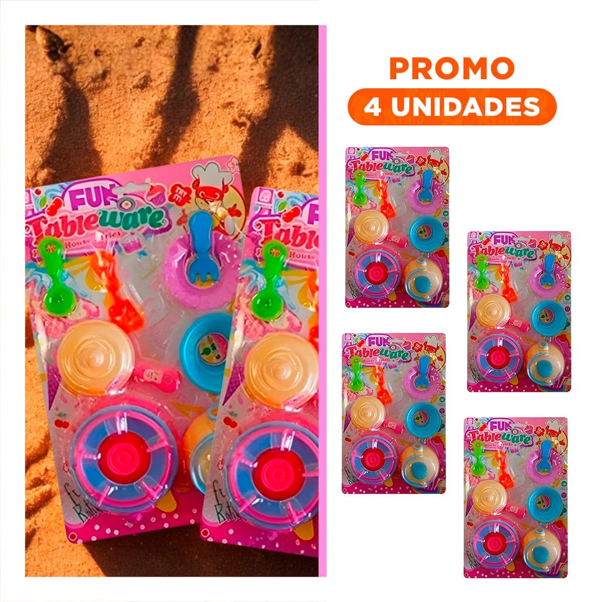 PACK4 SET EDUCATIVO CON UTENSILIOS Y TETERA Y+REGALO STICKER - 1