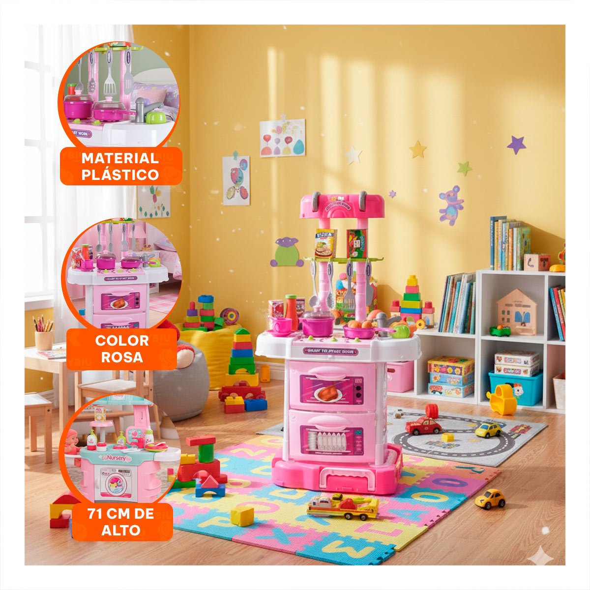PACK COCINA MALETIN TRES EN UNO ACCESORIOS PARA DIVERSION EN CASA Y+PAPEL REGALO - 5