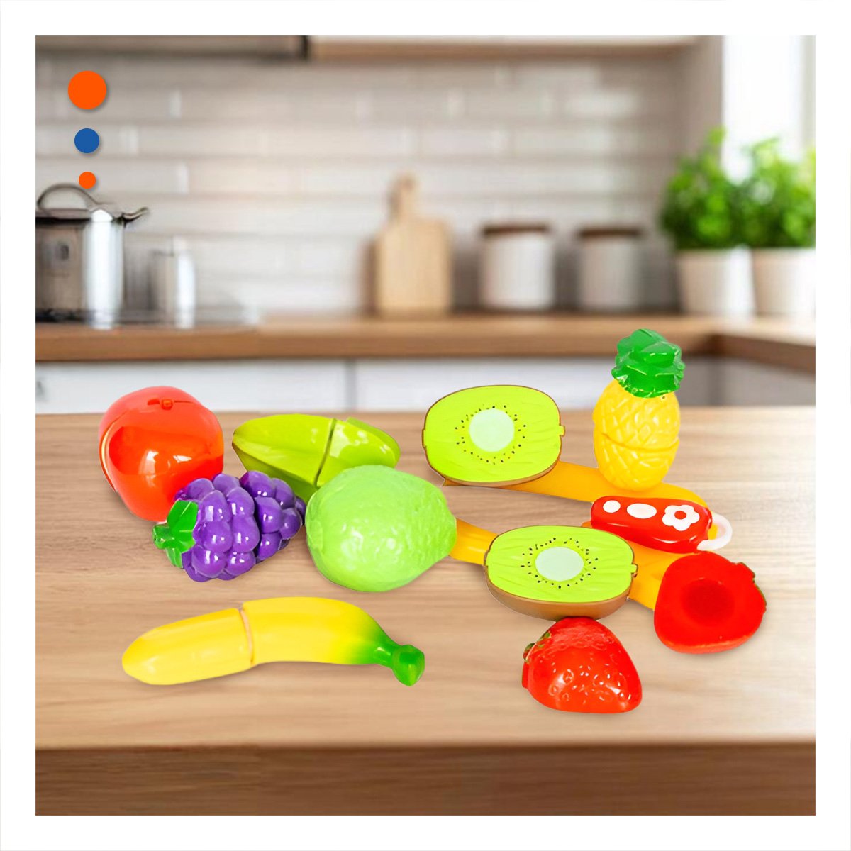 JUEGO DE ALIMENTOS DE JUGUETE VERDURAS PARA CORTAR DIDACTICO CON TABLA Y+POST IT - 3