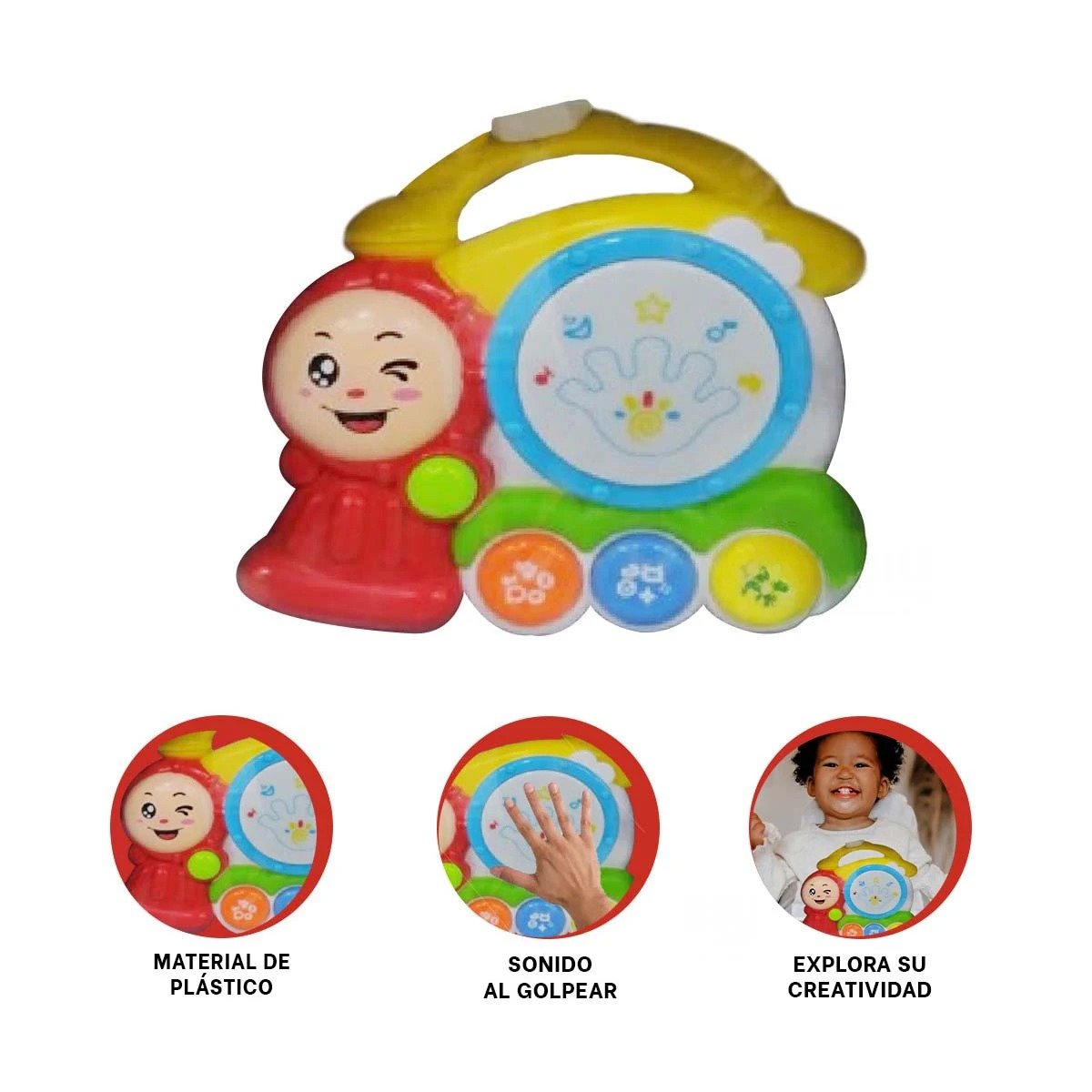PACK4 SISTEMA MUSICAL TREN CON SONIDO INTERACTIVO PARA JUEGO CREATIVO EN CASA Y+PAPEL REGALO - 3
