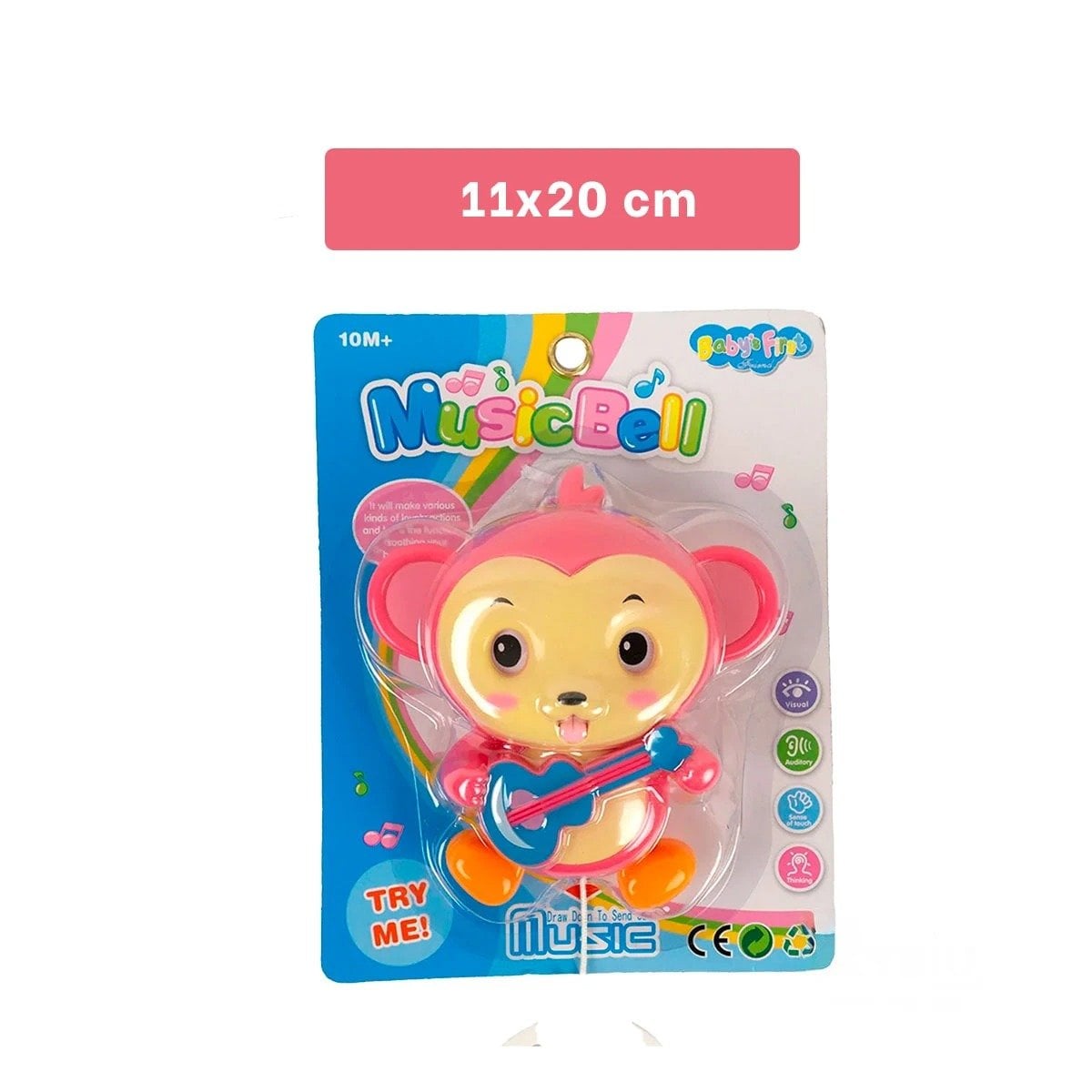PACK12 CREACION MUSICAL MONO A CUERDA ROSADO PARA DECORACION HOGAR Y+PAPEL REGALO - 4