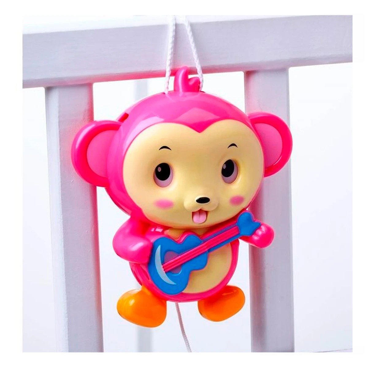 PACK12 CREACION MUSICAL MONO A CUERDA ROSADO PARA DECORACION HOGAR Y+PAPEL REGALO - 5