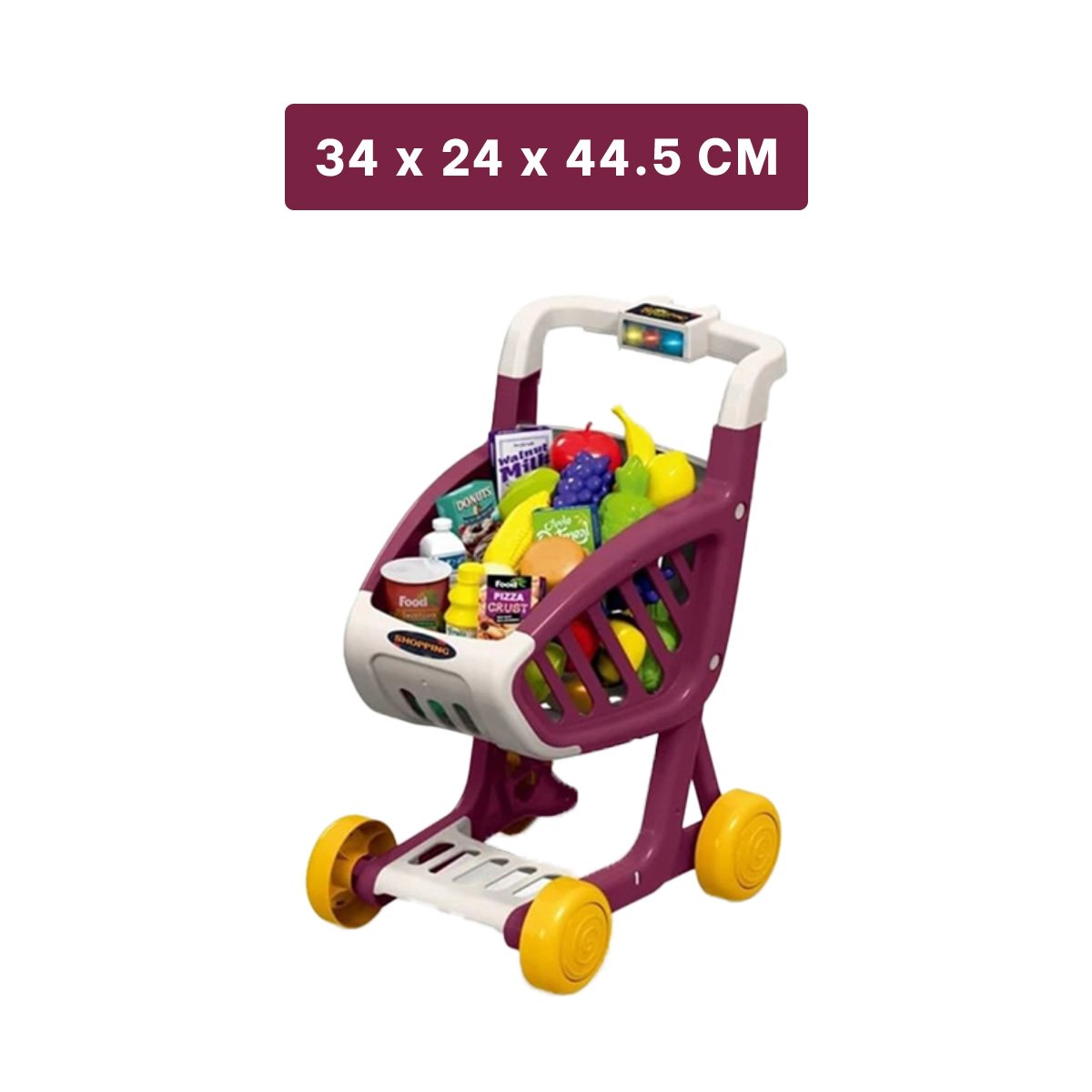 PACK4 MATERIAL PARA COMPRAS INFANTIL 41 PZS GUINDA PARA DIVERSION EN CASA Y+PAPEL REGALO - 4