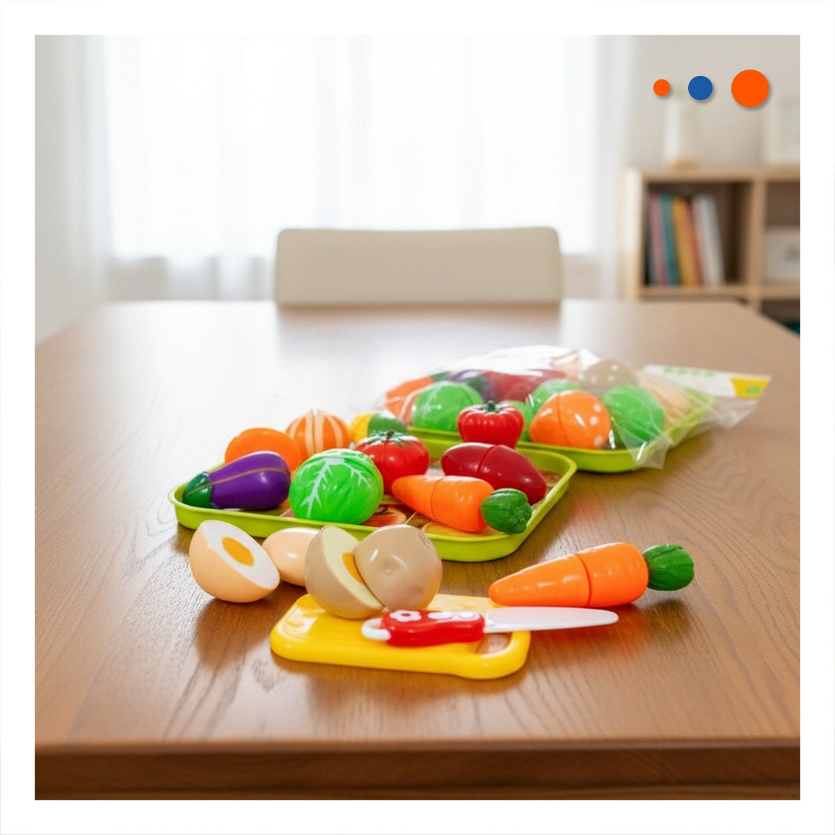 PACK4 ALIMENTOS DE COCINA PARA CORTAR VERDURAS CON TABLA Y BANDEJA Y+PAPEL REGALO - 2