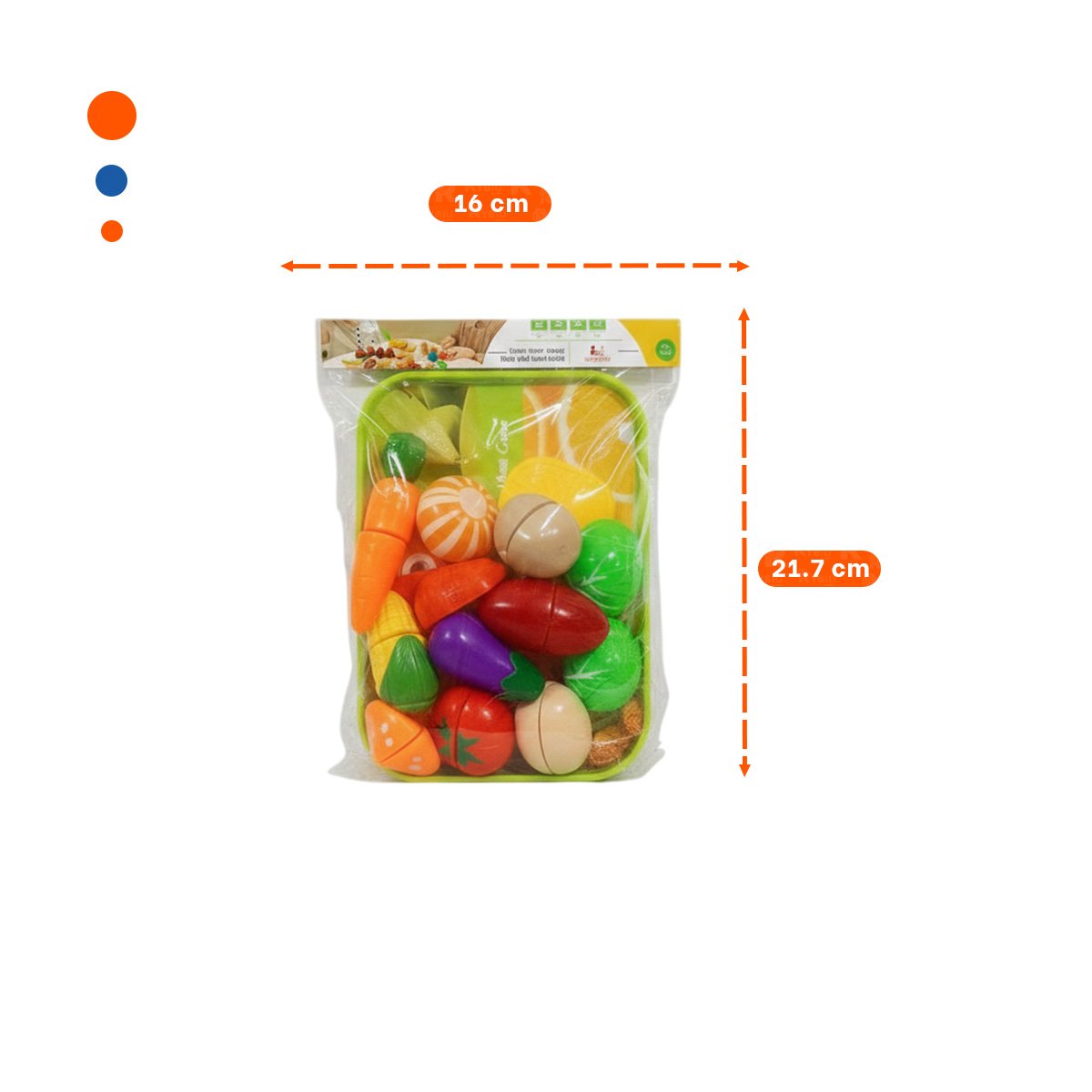 PACK12 PAQUETE DE VERDURAS DE COCINA PARA CORTE CON TABLA Y BANDEJA Y+REGALO STICKER - 4