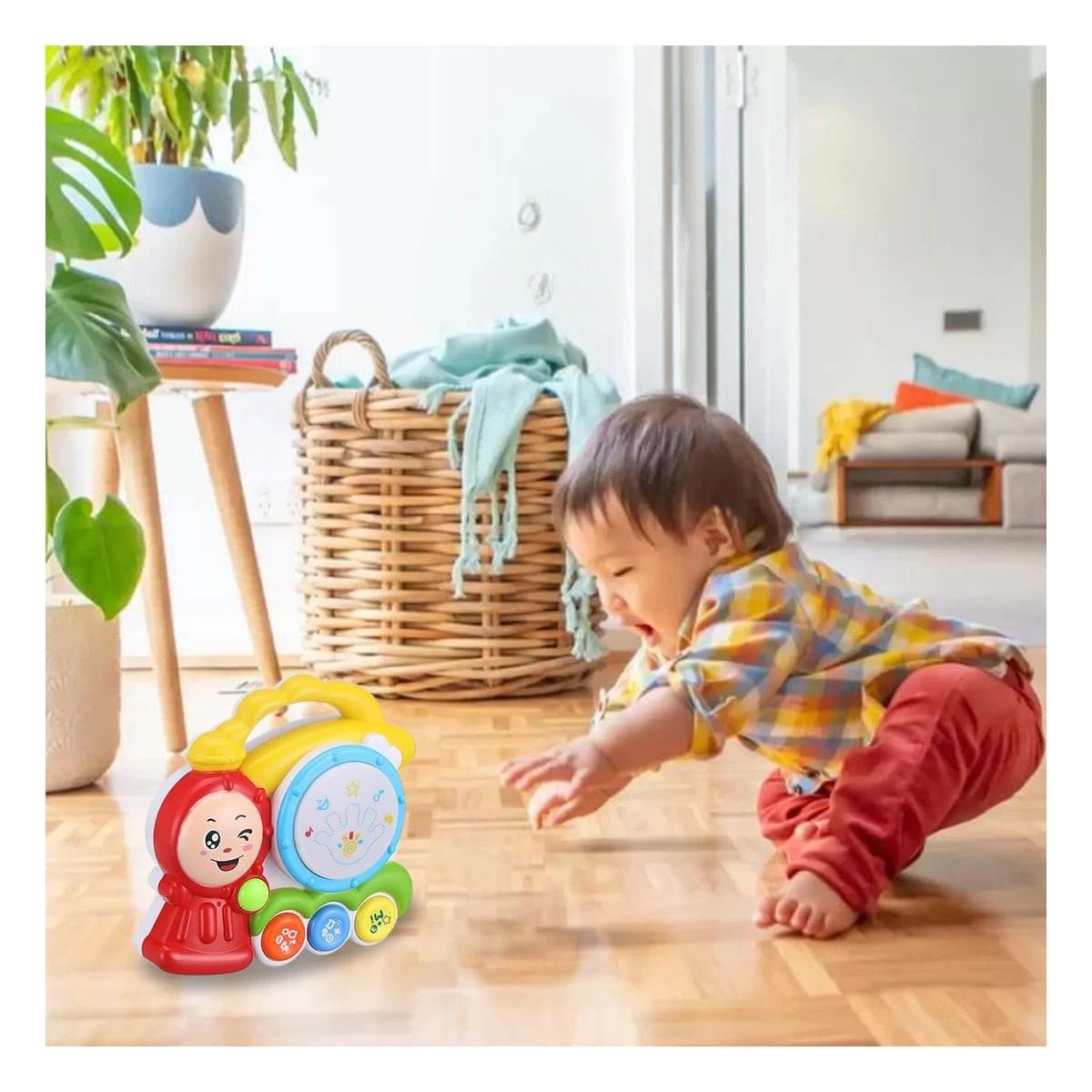 PACK2 LINEA MUSICAL TREN CON SONIDO INTERACTIVO PARA JUEGO CREATIVO EN CASA Y+PAPEL REGALO - 2