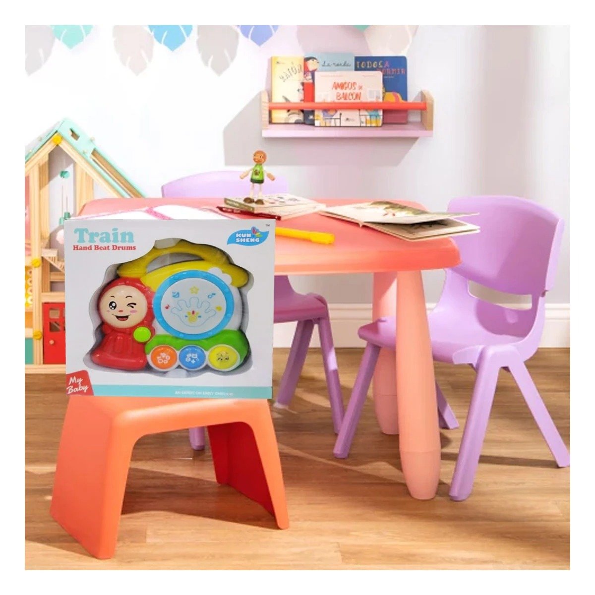 PACK2 LINEA MUSICAL TREN CON SONIDO INTERACTIVO PARA JUEGO CREATIVO EN CASA Y+PAPEL REGALO - 5