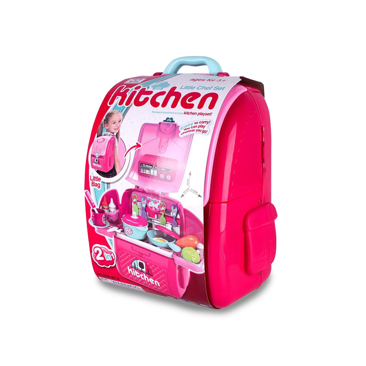 PACK6 KIT DE COCINA INFANTIL CON ACCESORIOS EN MALETA PARA JUEGO DIDACTICO Y+REGALO STICKER - 2