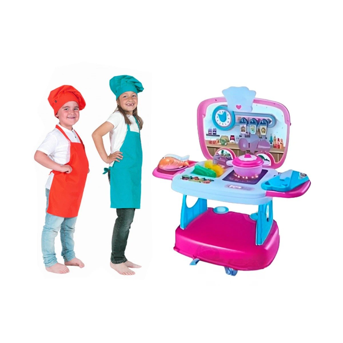 PACK4 REUNION FAMILIAR CON SET DE COCINA MALETA EN CAJA Y+PAPEL REGALO - 3
