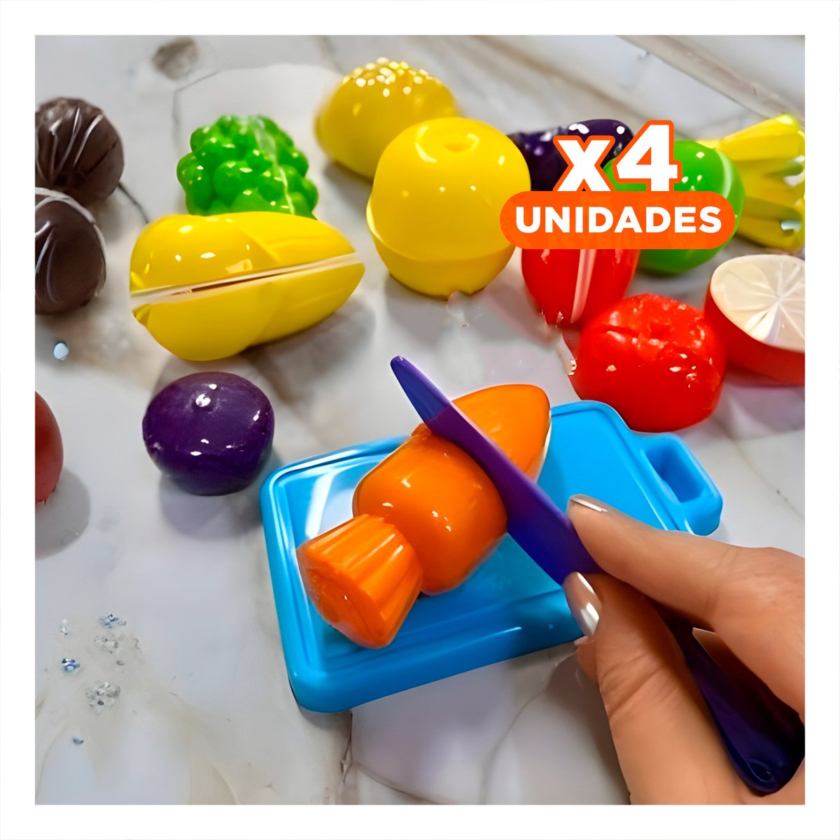 PACK4 PREPARACION DE COCINA PARA CORTAR VERDURAS CON TABLA Y BANDEJA - 1