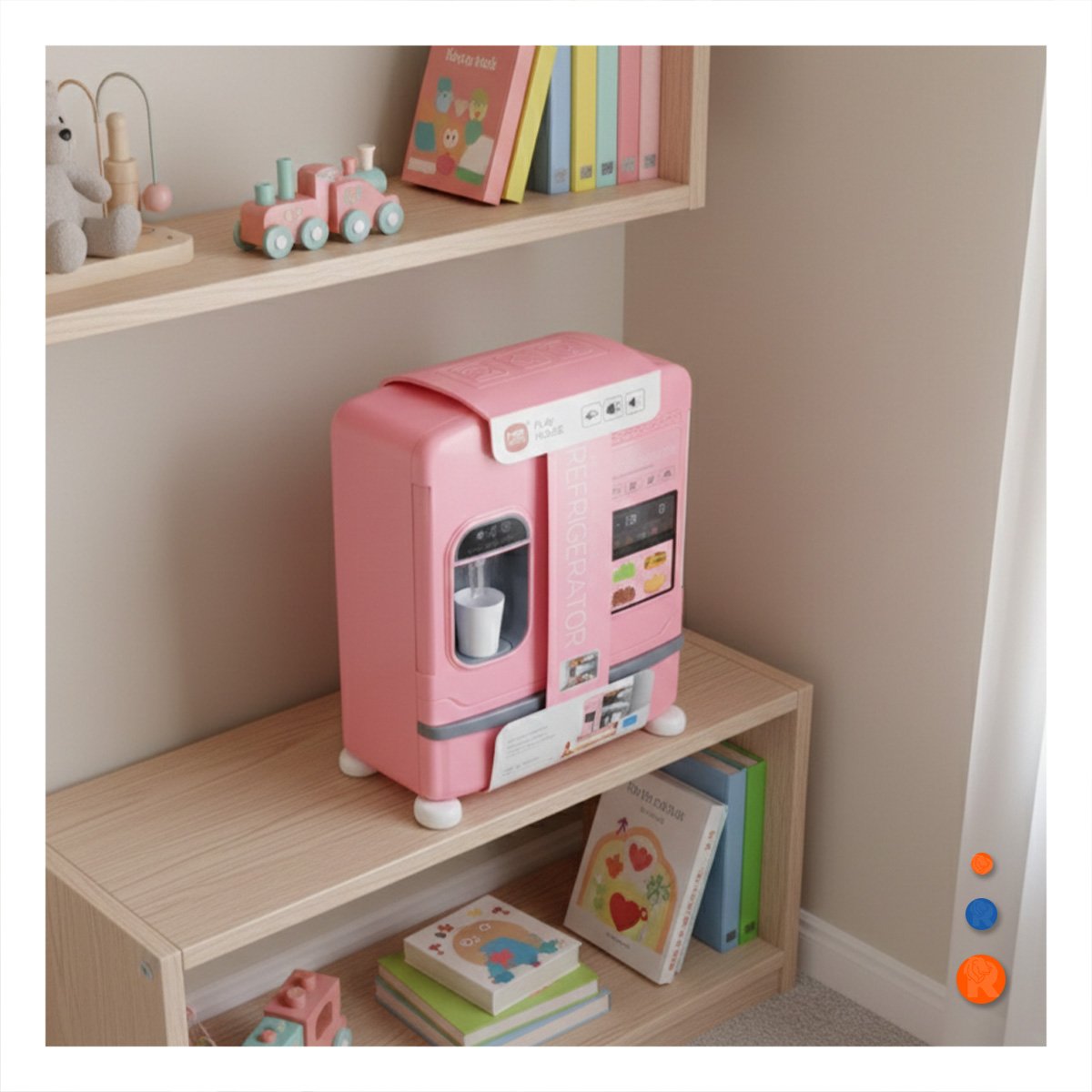 CENTRO DE REFRIGERADOR DE JUEGO PARA CASA CON INTERACCION INFANTIL Y+PAPEL REGALO - 2