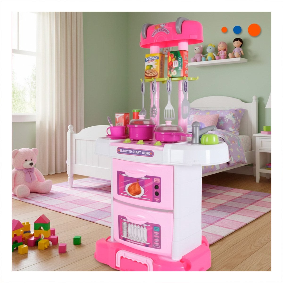 PACK4 FORMATO COCINA MALETIN TRES EN UNO SET DE FANTASIA Y+PAPEL REGALO - 2