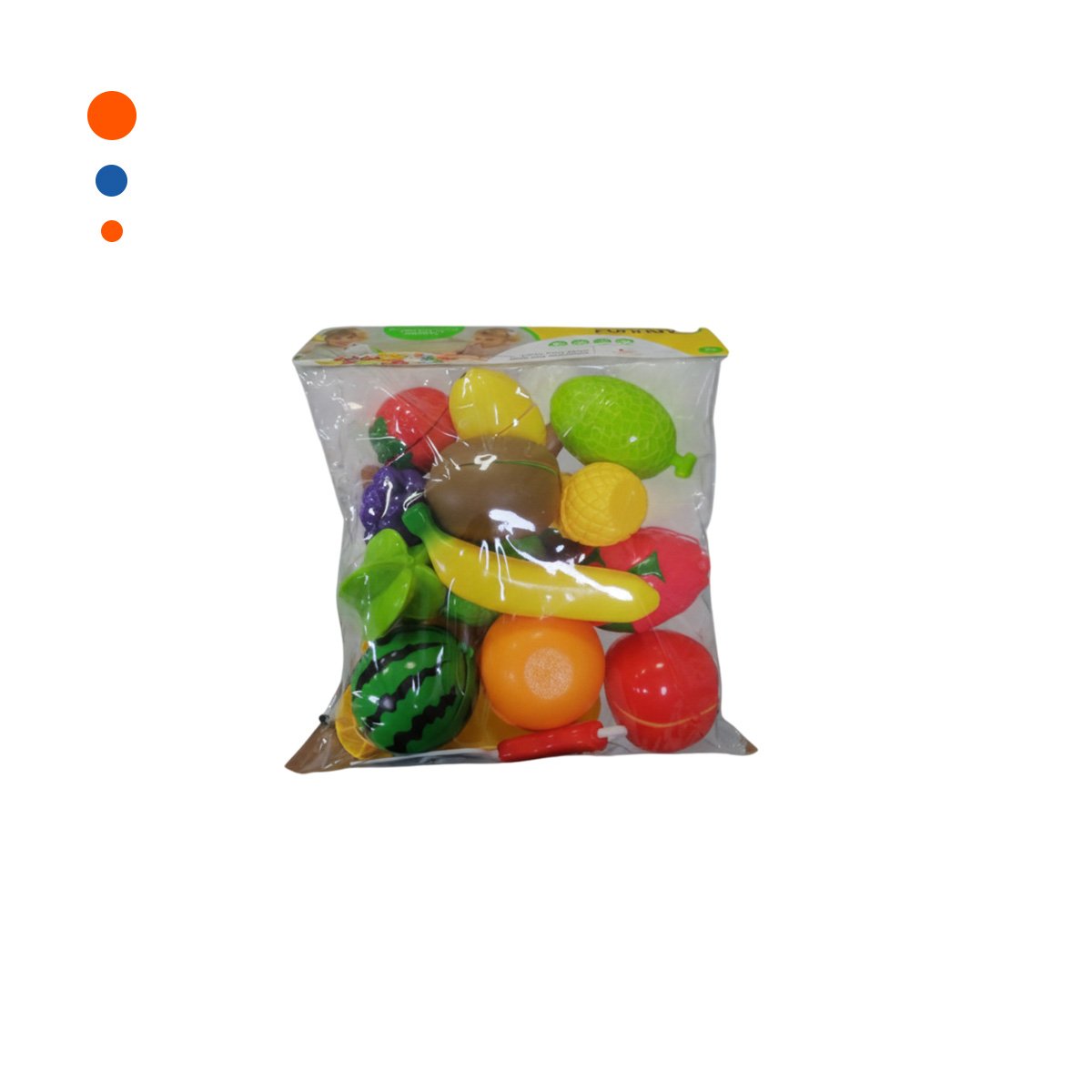 PACK2 PRESENTACION DE FRUTAS PARA CORTAR CON TABLA PARA PICAR Y JUEGO Y+REGALO STICKER - 2