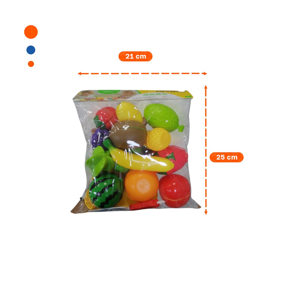 PACK4 OPCION EDUCATIVA DE FRUTAS PARA CORTAR CON TABLA PARA PICAR Y APRENDIZAJE - 4