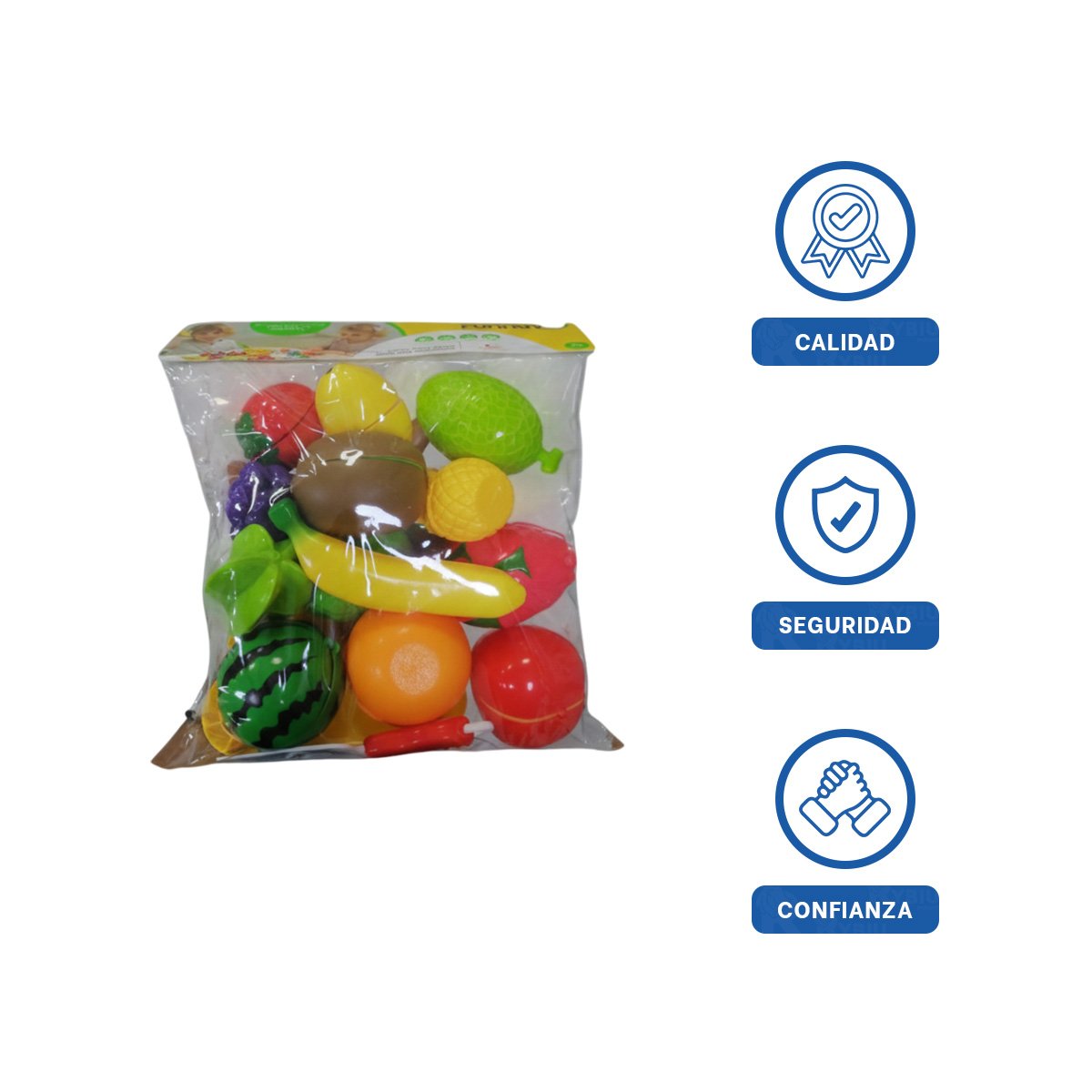 PACK6 CONCEPTO DE FRUTAS PARA CORTAR CON TABLA PARA PICAR Y DIVERSION Y+REGALO STICKER - 2