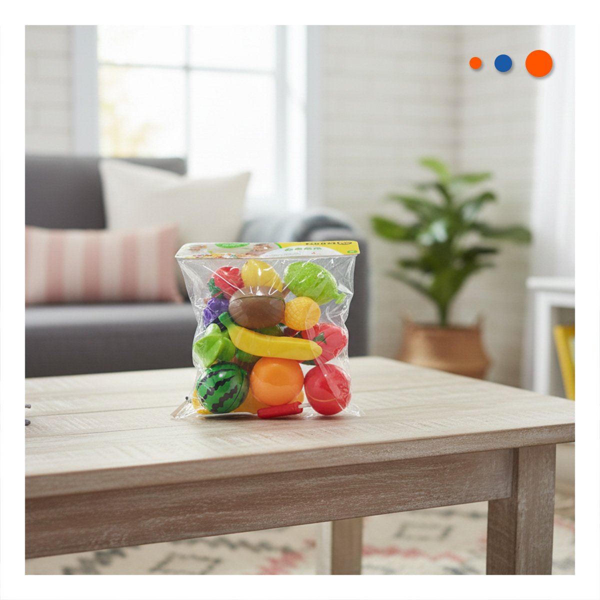 PACK6 CONCEPTO DE FRUTAS PARA CORTAR CON TABLA PARA PICAR Y DIVERSION Y+REGALO STICKER - 5