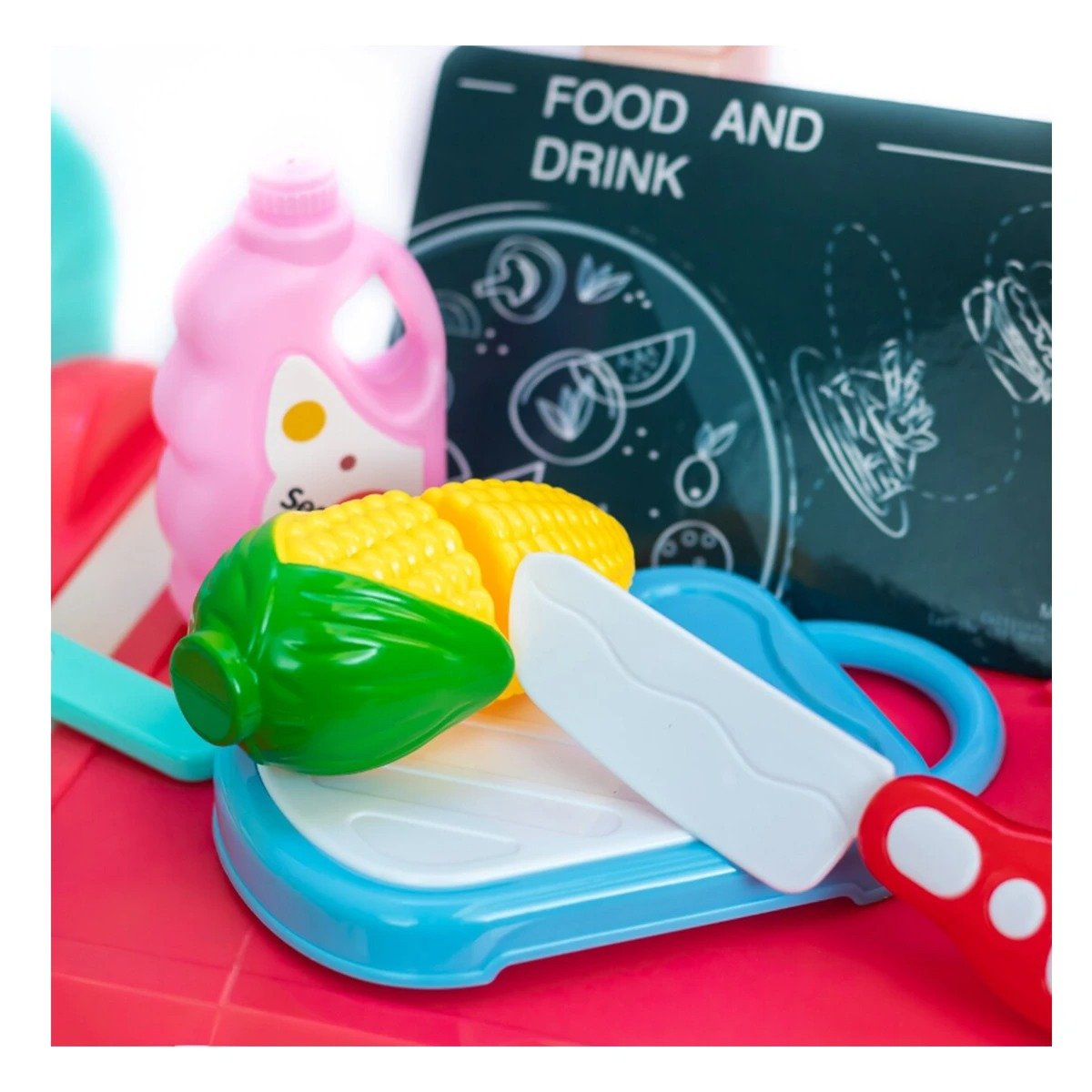 PACK2 CENTRO INFANTIL DE COCINA CON ACCESORIOS PARA DIVERSION Y+PAPEL REGALO - 2
