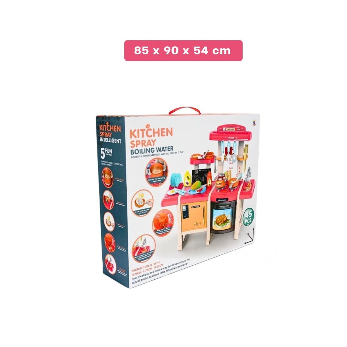 PACK2 CENTRO INFANTIL DE COCINA CON ACCESORIOS PARA DIVERSION Y+PAPEL REGALO - 4