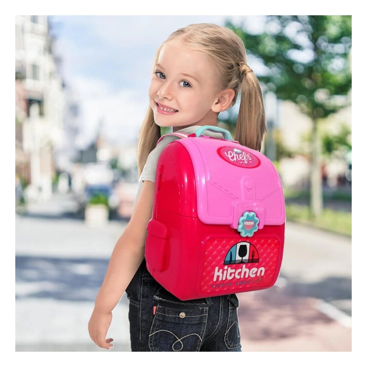 PACK2 COMBO DE COCINA INFANTIL CON ACCESORIOS EN MALETA PARA HOGAR - 5
