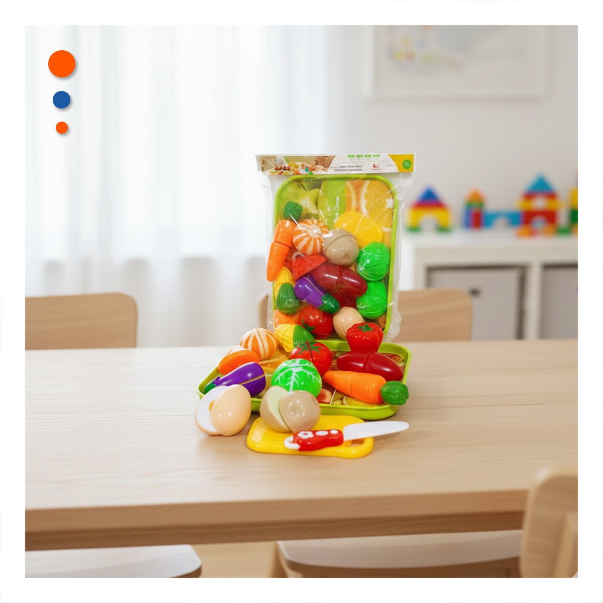 PACK2 VERDURAS DE COCINA PARA CORTAR CON TABLA Y BANDEJA USO HOGAR - 2