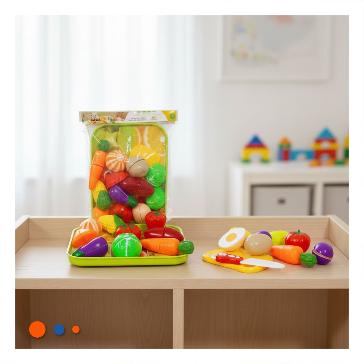 PACK2 VERDURAS DE COCINA PARA CORTAR CON TABLA Y BANDEJA USO HOGAR - 3